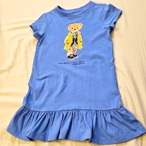 Ralph Lauren Blue Dress with Polo Bear